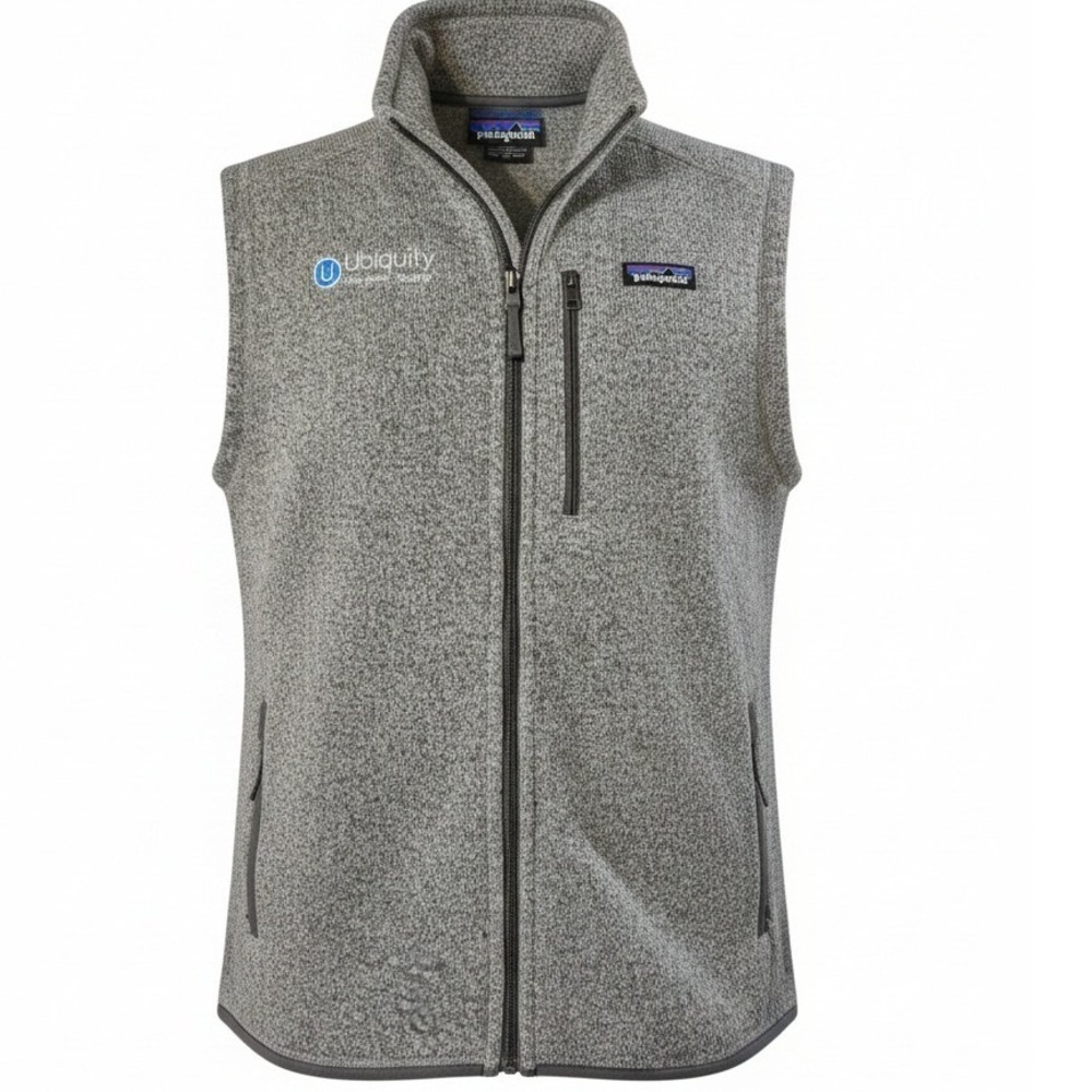 Patagonia‎ Women's Grey Fleece Vest Ubiquity Logo Full Zip Size XL